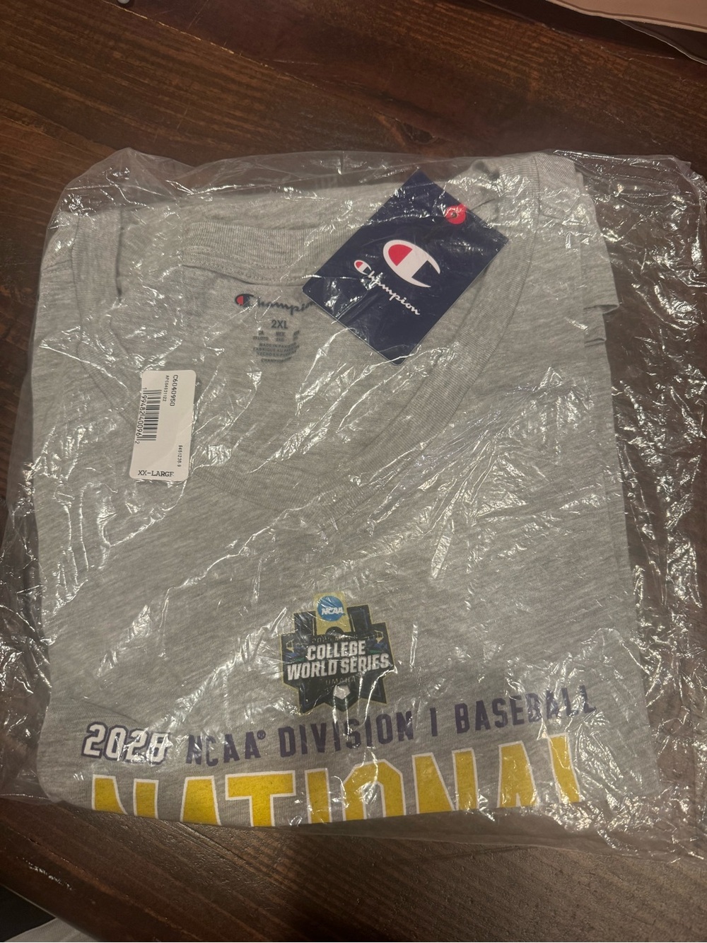 Champion LSU Gray College World Series T-Shirt